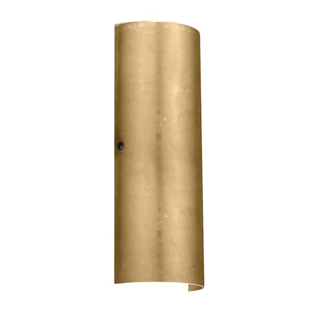 Besa Lighting Torre 18 Wall Sconce, Gold Foil, Bronze Cap Finish, 2x8W LED 8193GF-LED-BR